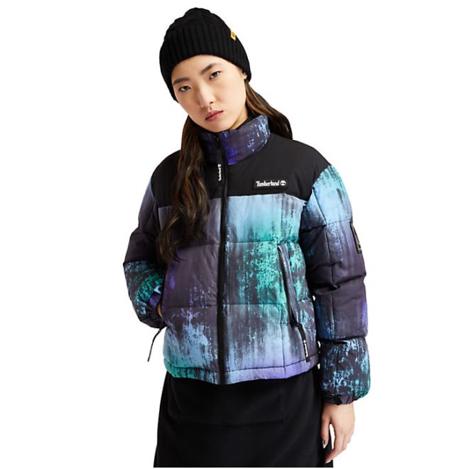 Дамско яке NL Sky Puffer Jacket for Women with Aurora Print