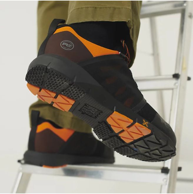 Мъжки обувки Radius Alloy-Toe Work Shoe for Men in Black and Orange
