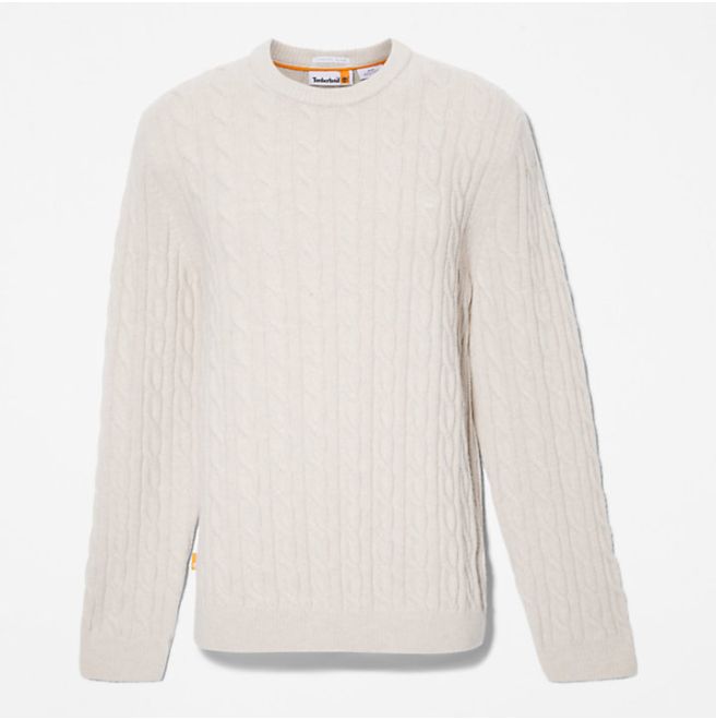 Мъжки пуловер Phillips Brook Cable-knit Crew Jumper for Men in Grey