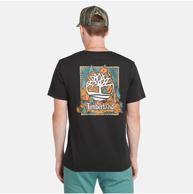 Мъжка тениска Back Graphic T-Shirt for Men in Black