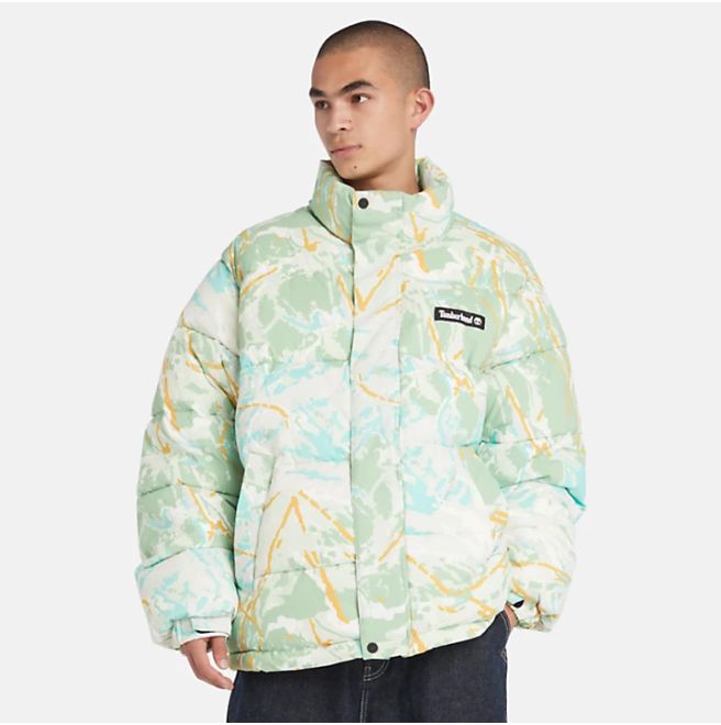 Мъжко яке Ski School Printed Puffer Jacket for Men in Multicoloured