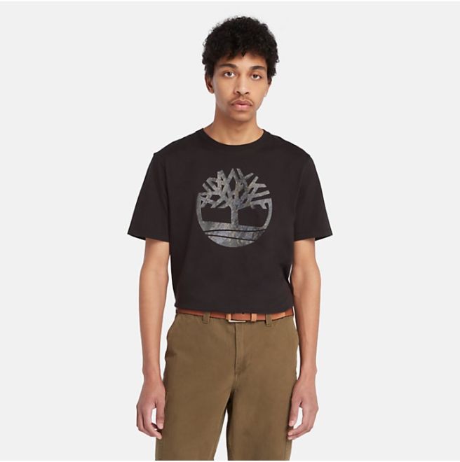 Мъжка тениска Camo Tree Logo T-Shirt for Men in Black