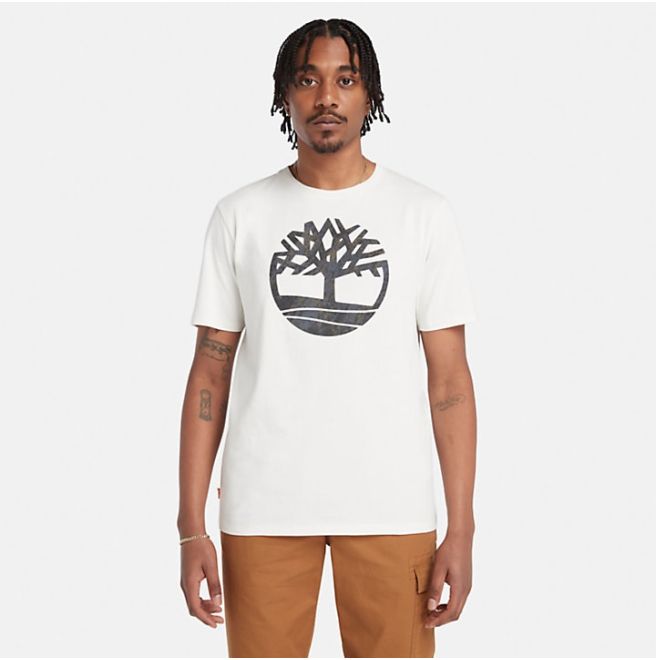 Мъжка тениска Camo Tree Logo T-Shirt for Men in White