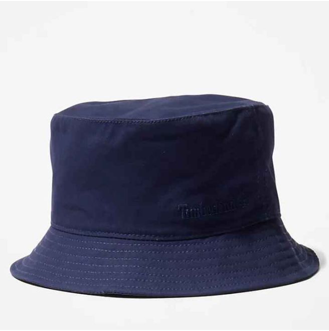 Мъжка шапка Peached Cotton Canvas Bucket Hat for Men in Navy