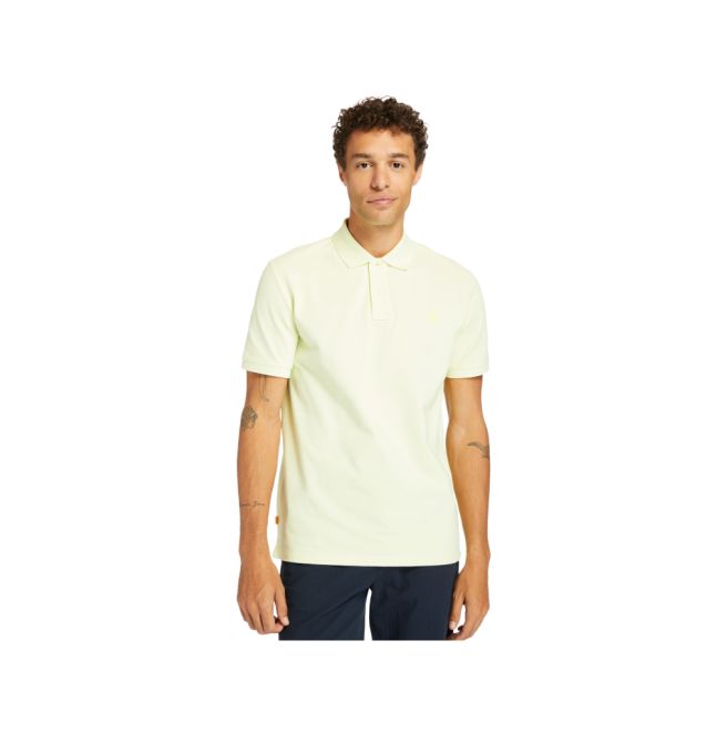 Мъжка тениска Millers River Organic Cotton Polo Shirt for Men in Yellow