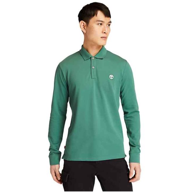Мъжка блуза Millers River LS Polo Shirt for Men in Green