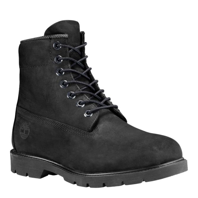 Мъжки обувки Timberland 6 in Basic Boot-noncontrast collar Wp Black Nubuck TB010042001 01