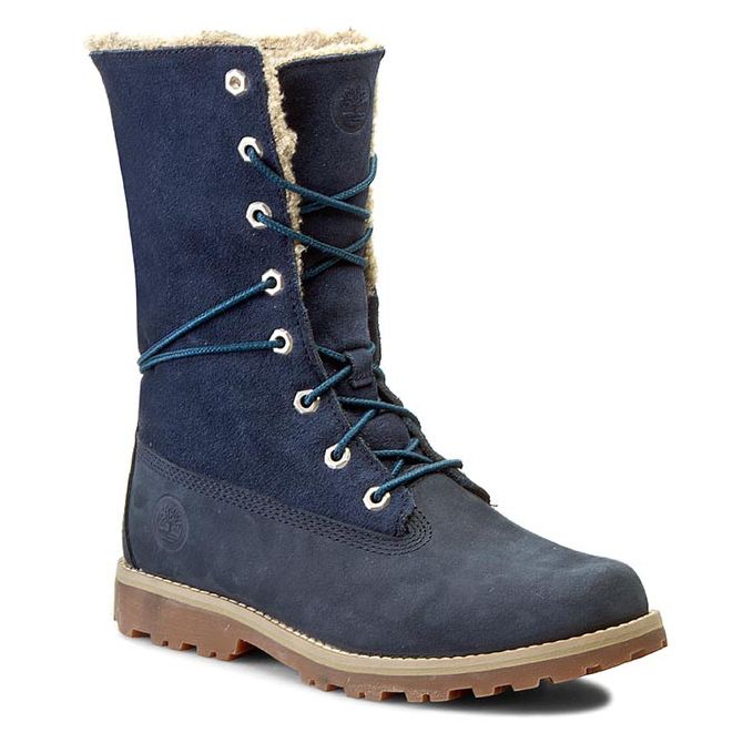 Юношески обувки Authentics 6-Inch Faux Shearling Boot Blue 1690A 02
