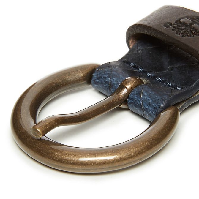 Дамски колан Textured Leather Belt for Women in Blue A1DEA484 03