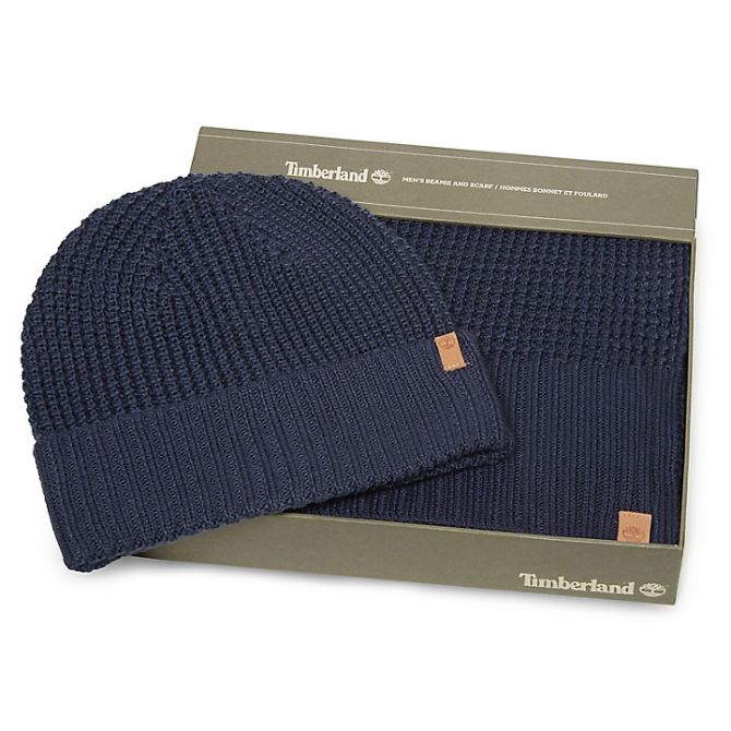 Дамски подаръчен комплект Thermal Hat and Scarf Gift Set for Women in Navy TB0A1EE1TB91 01