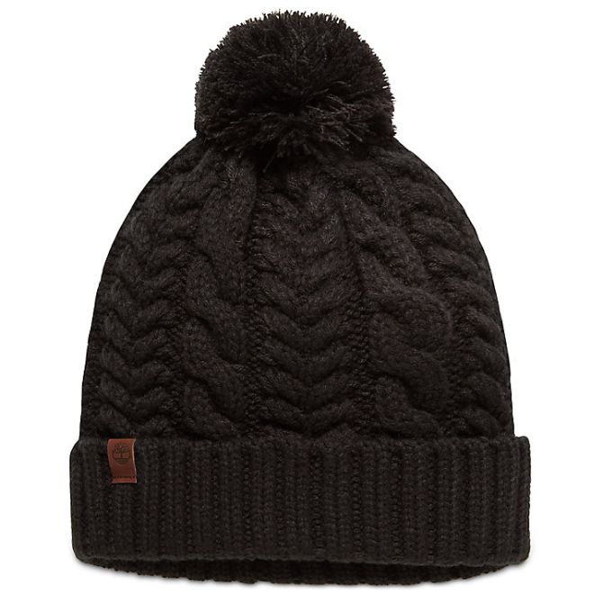 Дамска шапка Cable Pom-Pom Watch Cap for Women in Black TB0A1EGK001 01