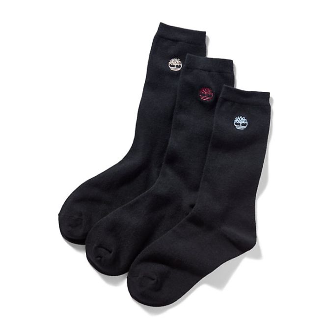 Мъжки чорапи Three Pair Crew Socks Gift Box for Men in Black TB0A1F7T001 01
