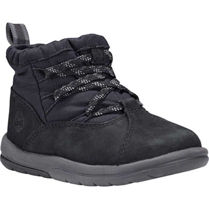 Детски обувки TODDLE TRACKS Warm Leather Fabric Bootie Black A1JVE 01