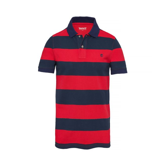 Мъжка тениска Millers River Stripe Polo Shirt Red A1KEXJ84 01