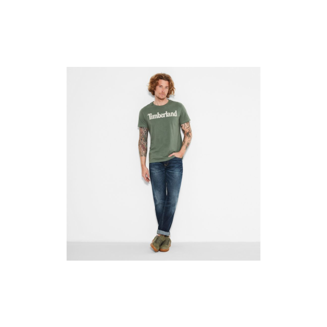 Мъжка тениска Kennebec River Linear Logo T-Shirt Green A1L6OK55 03