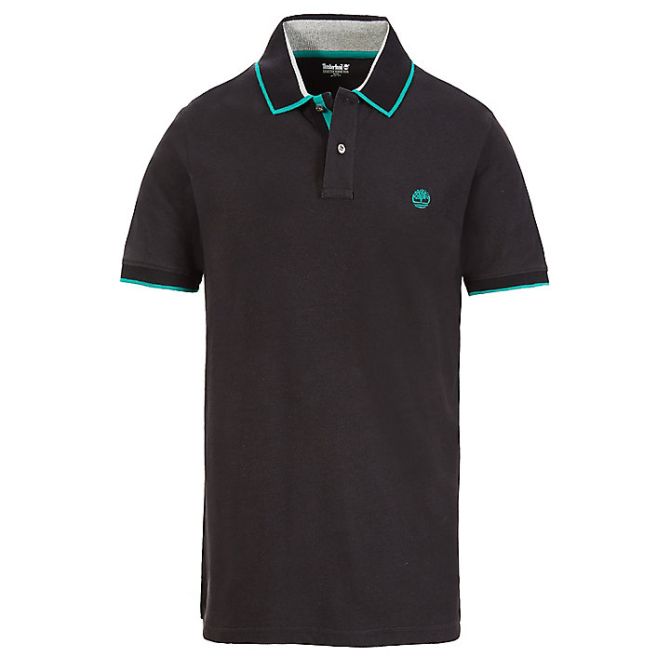 Мъжка тениска Tipped Piqué Polo Shirt for Men in Black A1MF1001 01
