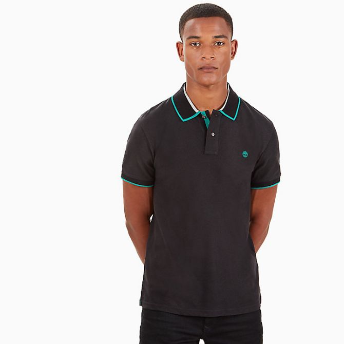 Мъжка тениска Tipped Piqué Polo Shirt for Men in Black A1MF1001 02