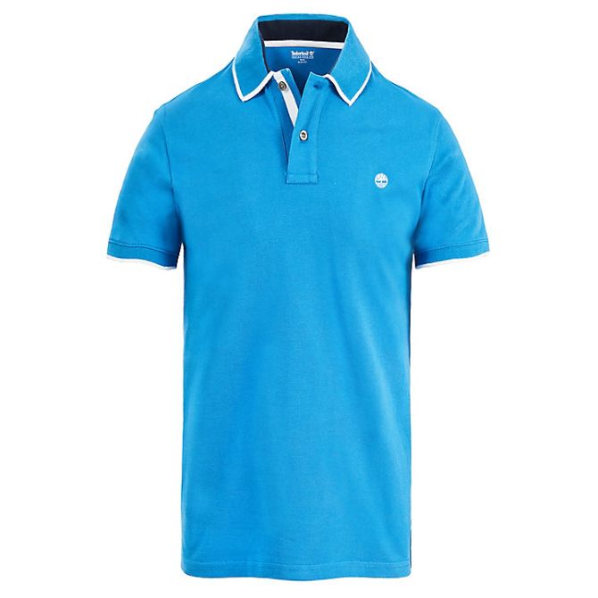 Мъжка тениска Tipped Piqué Polo Shirt for Men in Blue A1MF1F42 01