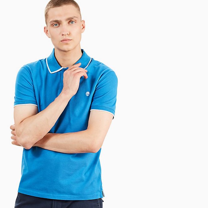 Мъжка тениска Tipped Piqué Polo Shirt for Men in Blue A1MF1F42 04