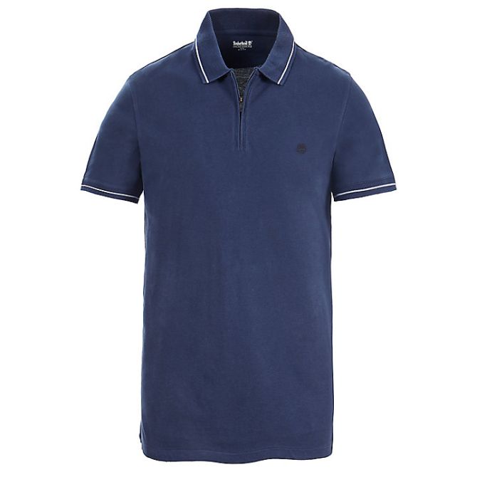 Мъжка тениска Polo Shirt for Men with Zip in Navy A1NL6TB9 01