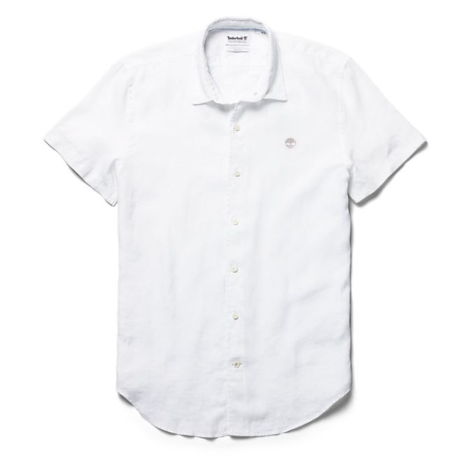 Мъжка риза Mill River Linen Shirt for Men in White TB0A1NW7100 01