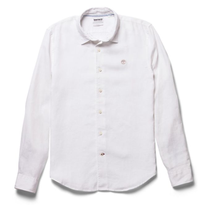 Мъжка риза Mill River Linen Shirt for Men in White TB0A1NW8100 01