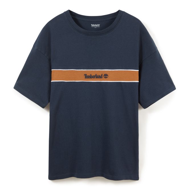 Мъжка тениска Contrast Stripe T-Shirt for Men in Navy TB0A1OAF433 01