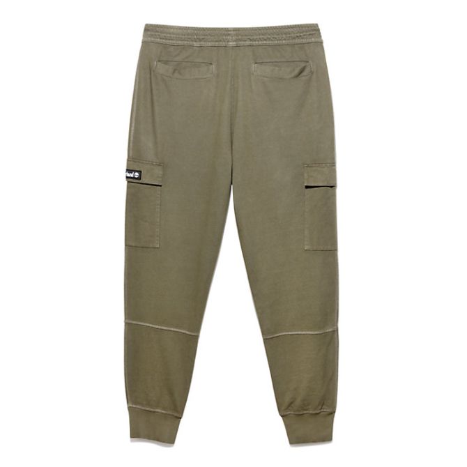 Мъжки панталон Garment-Dyed Cargo Sweatpants for Men in Dark Green TB0A22BBA58 02