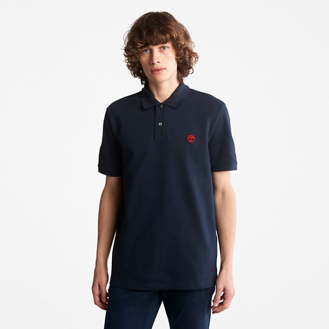 Мъжка тениска Millers River Pique Polo Shirt for Men in Navy TB0A26N4433 01
