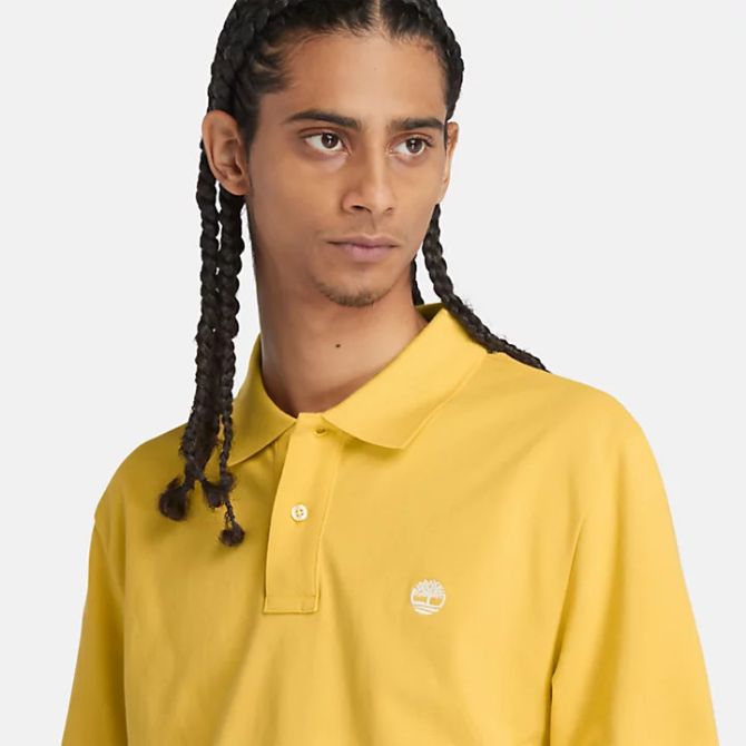 Мъжка тениска Millers River Piqué Polo Shirt for Men in Light Yellow TB0A26N4EG4 03