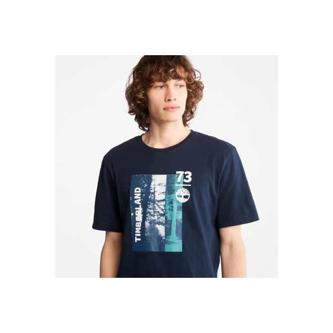 Мъжка тениска Men's Photographic Slub T-Shirt in Navy TB0A26WJ433 01