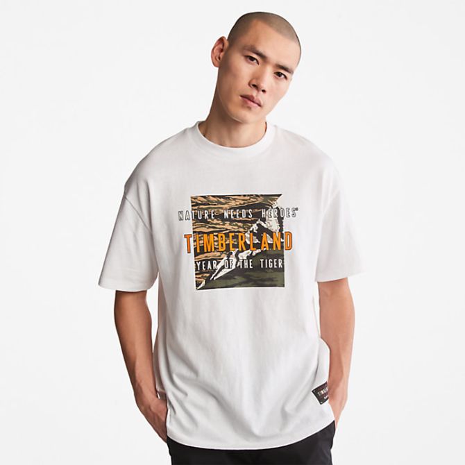 Мъжка тениска Year of the Tiger T-Shirt for Men in White TB0A27GE100 01