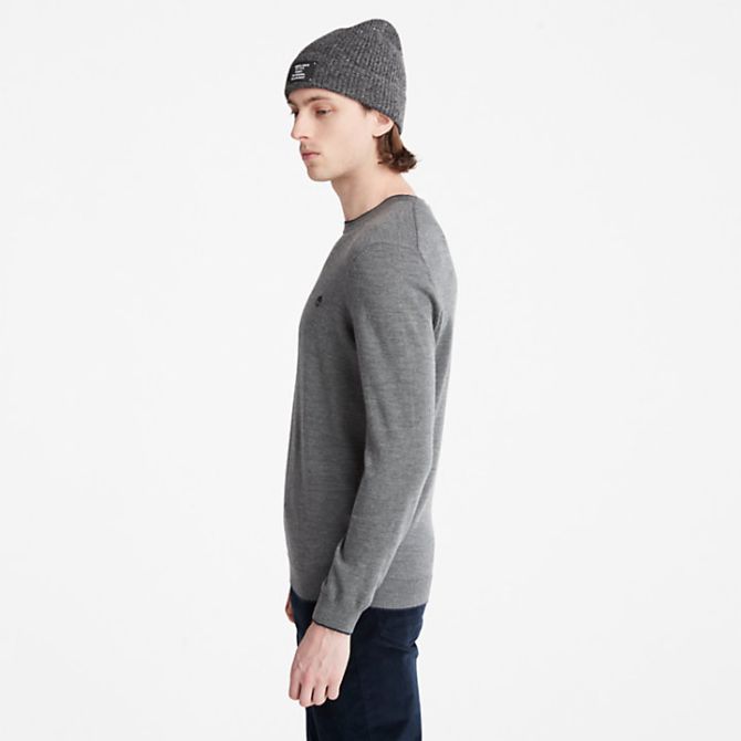 Мъжки пуловер Nissitissit River Merino Wool Sweater for Men in Grey TB0A2BG4U14 01