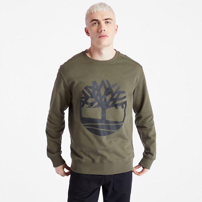 Мъжко горнище Timberland® Tree-Logo Sweatshirt for Men in Dark Green TB0A2BJ8Z28 01