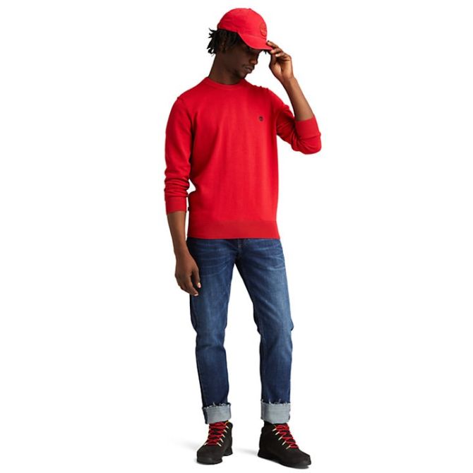 Мъжки пуловер Williams River Organic Cotton Sweater for Men in Red TB0A2BMMCA1 04