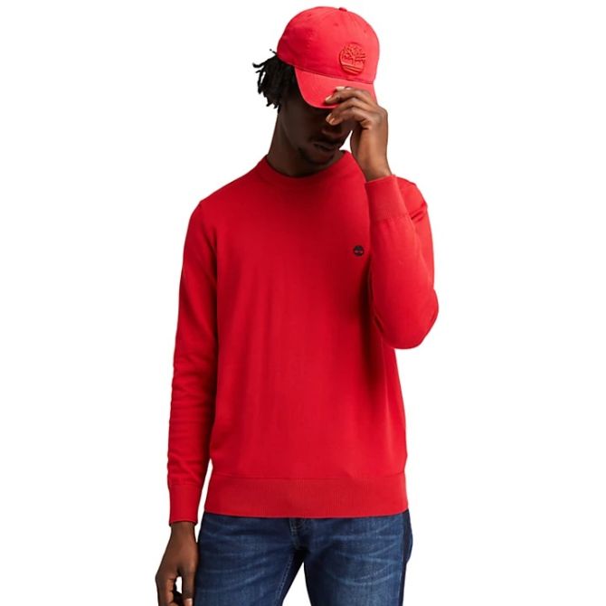 Мъжки пуловер Williams River Organic Cotton Sweater for Men in Red TB0A2BMMCA1 01