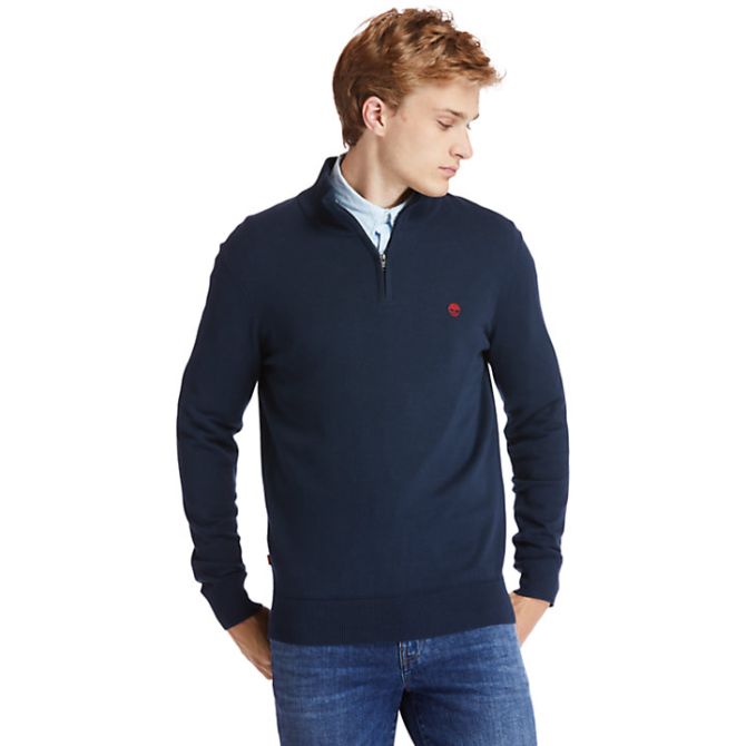 Мъжки пуловер Williams River Zip-neck Sweater for Men in Navy TB0A2BMX433 02
