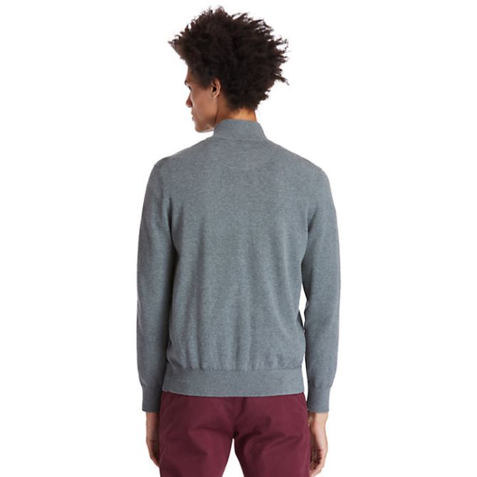 Мъжки пуловер Williams River Organic Cotton Zip Sweater for Men in Grey TB0A2BMZU14 04