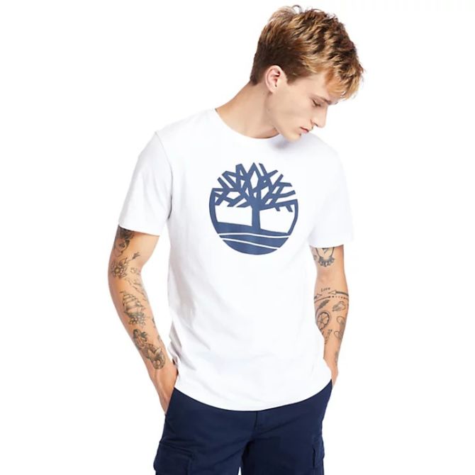 Мъжка тениска Kennebec River Tree Logo T-shirt for Men in White TB0A2C2R100 02