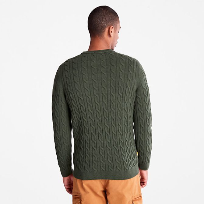 Мъжки пуловер Phillips Brook Cable Crewneck Jumper for Men in Dark Green TB0A2CEQU31 04