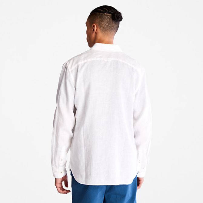 Мъжка риза Mill River Slim-Fit Linen Shirt for Men in White TB0A2DC3100 04