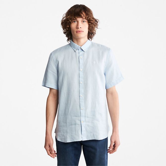 Мъжка риза Mill River Linen Shirt for Men in Light Blue TB0A2DCC940 01