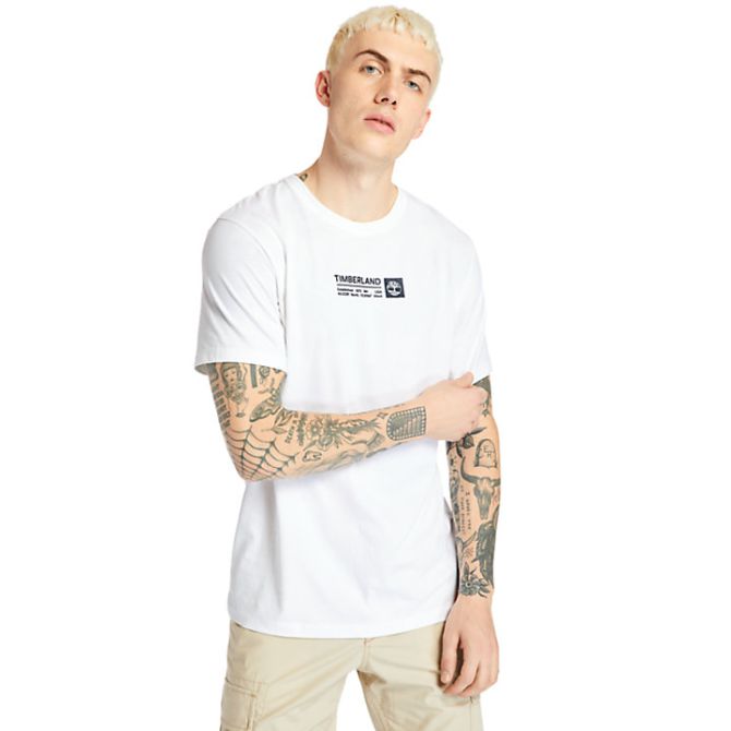 Мъжка тениска Brand Carrier Mini Logo T-Shirt for Men in White TB0A2DM8100 03