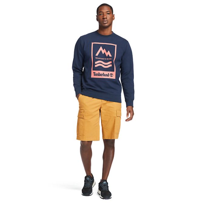 Мъжко горнище Mountain-to-River Graphic Sweatshirt for Men in Navy TB0A2FNJ433 01