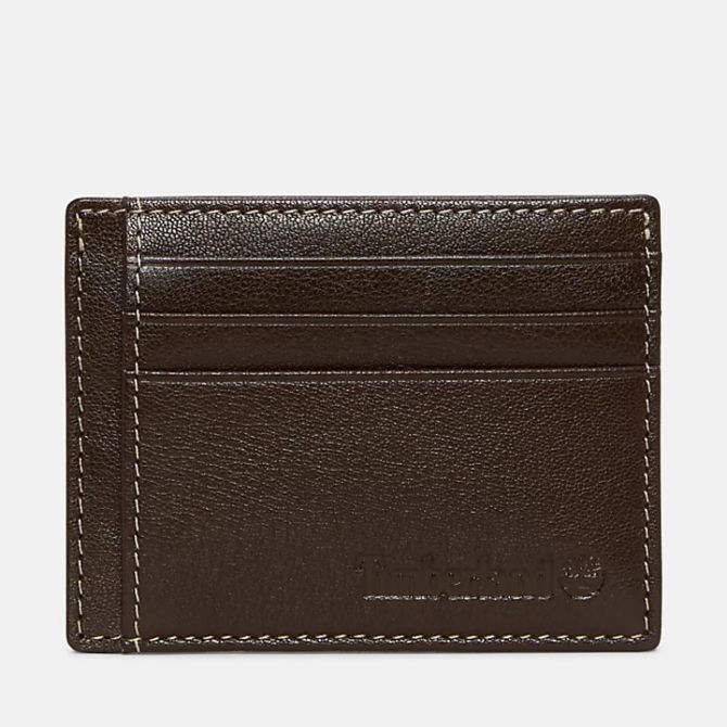 Мъжки картодържател Milled Card Wallet for Men in Brown TB0A2MMX214 01