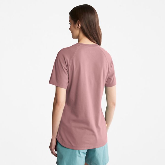 Дамска тениска Raglan-sleeve Logo T-Shirt for Women in Pink TB0A42E2CL4 03