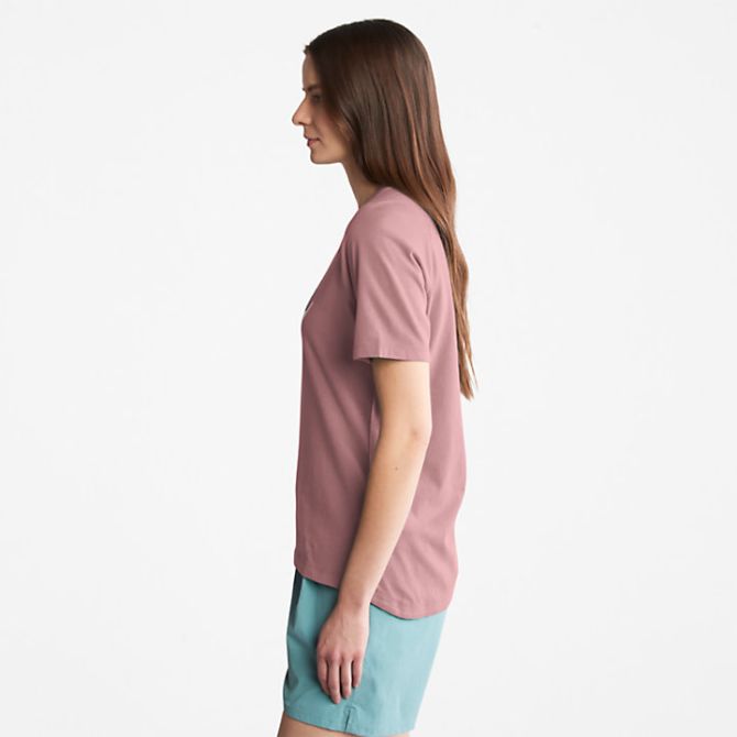 Дамска тениска Raglan-sleeve Logo T-Shirt for Women in Pink TB0A42E2CL4 02