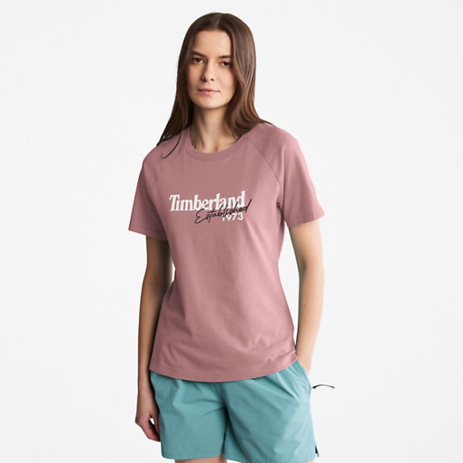 Дамска тениска Raglan-sleeve Logo T-Shirt for Women in Pink TB0A42E2CL4 04
