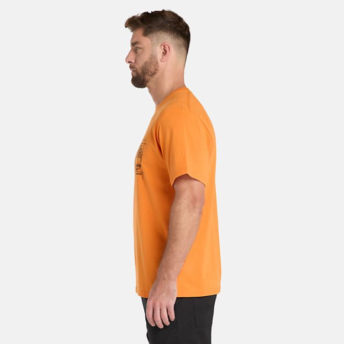 Мъжка тениска Timberland PRO® Innovation Blueprint T-Shirt for Men in Orange TB0A5MPXD67 04