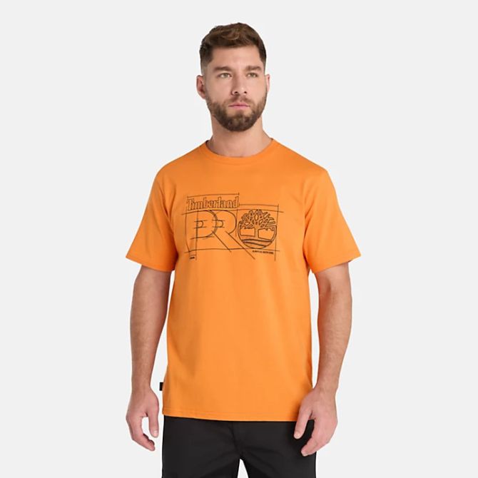Мъжка тениска Timberland PRO® Innovation Blueprint T-Shirt for Men in Orange TB0A5MPXD67 01